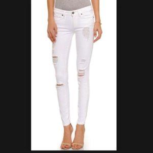 Vibrant White Ripped Jeans Size 9 (W28)
